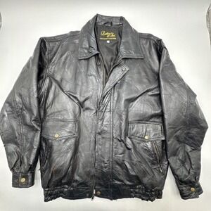 Vintage Patchwork Genuine Leather Jacket by Leather & Soul Mens Size Large